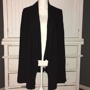 Eileen Fisher open front rubbed cardigan